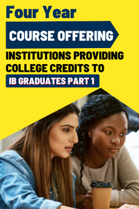 Institutions providing College Credits for IB Diploma 🤩🤩 || Part 1