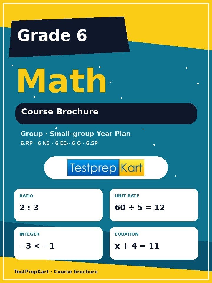 Grade 6 group Math course brochure cover