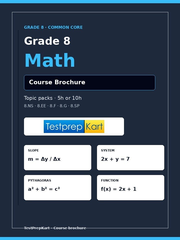 Grade 8 course brochure cover