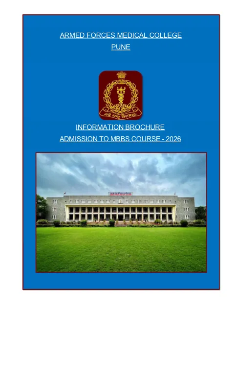 AFMC Pune MBBS Information Brochure 2026 cover